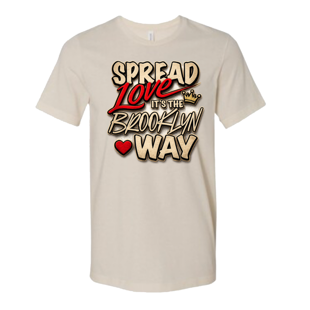 Spread Love It’s The Brooklyn Way Tee – Cream