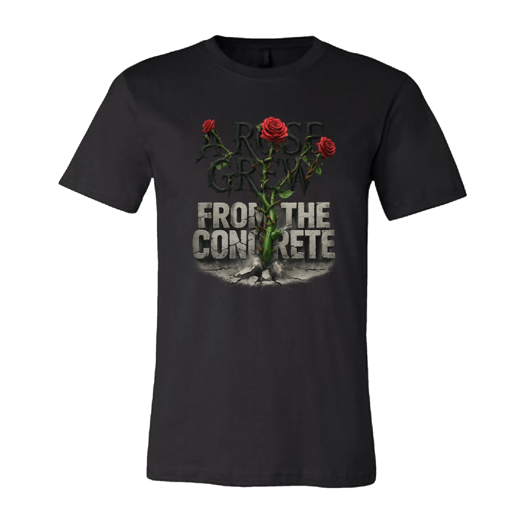 Rose From The Concrete Tee – Black