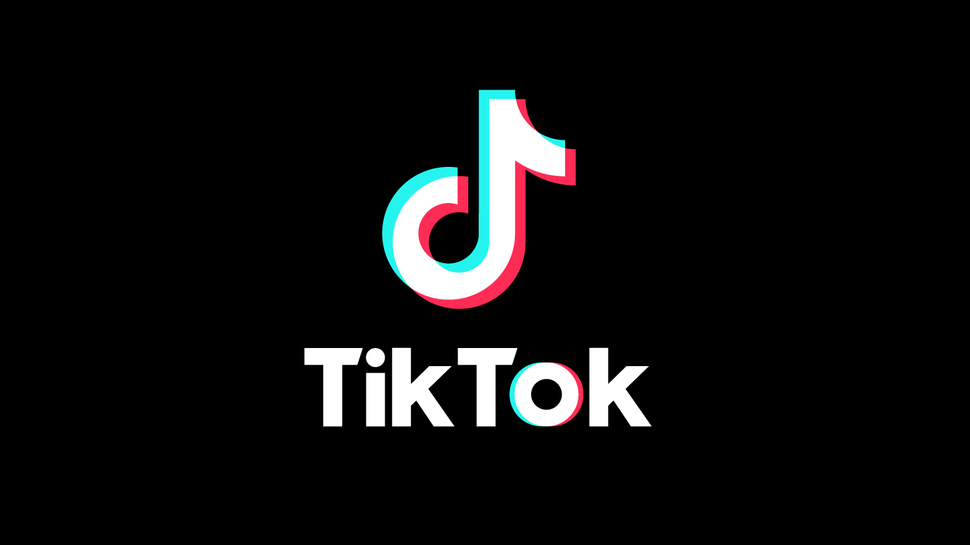 TikTok logo on a black background